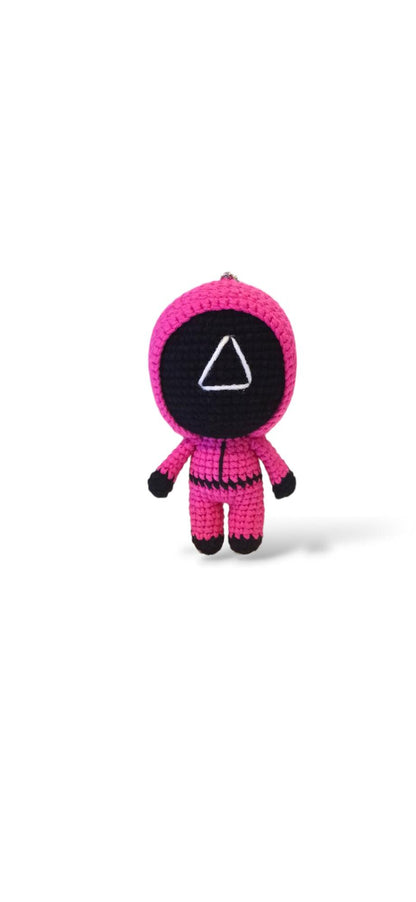 Crochet Squid Game Keychain: Kawaii Fan Collectible