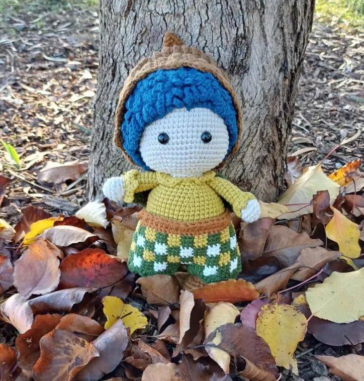 Crochet Woodland Plush Doll: Handmade Nursery Decor, Soft Amigurumi