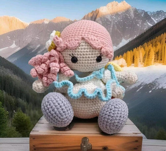 Crochet Woodland Plush Doll: Handmade Nursery Decor, Soft Amigurumi