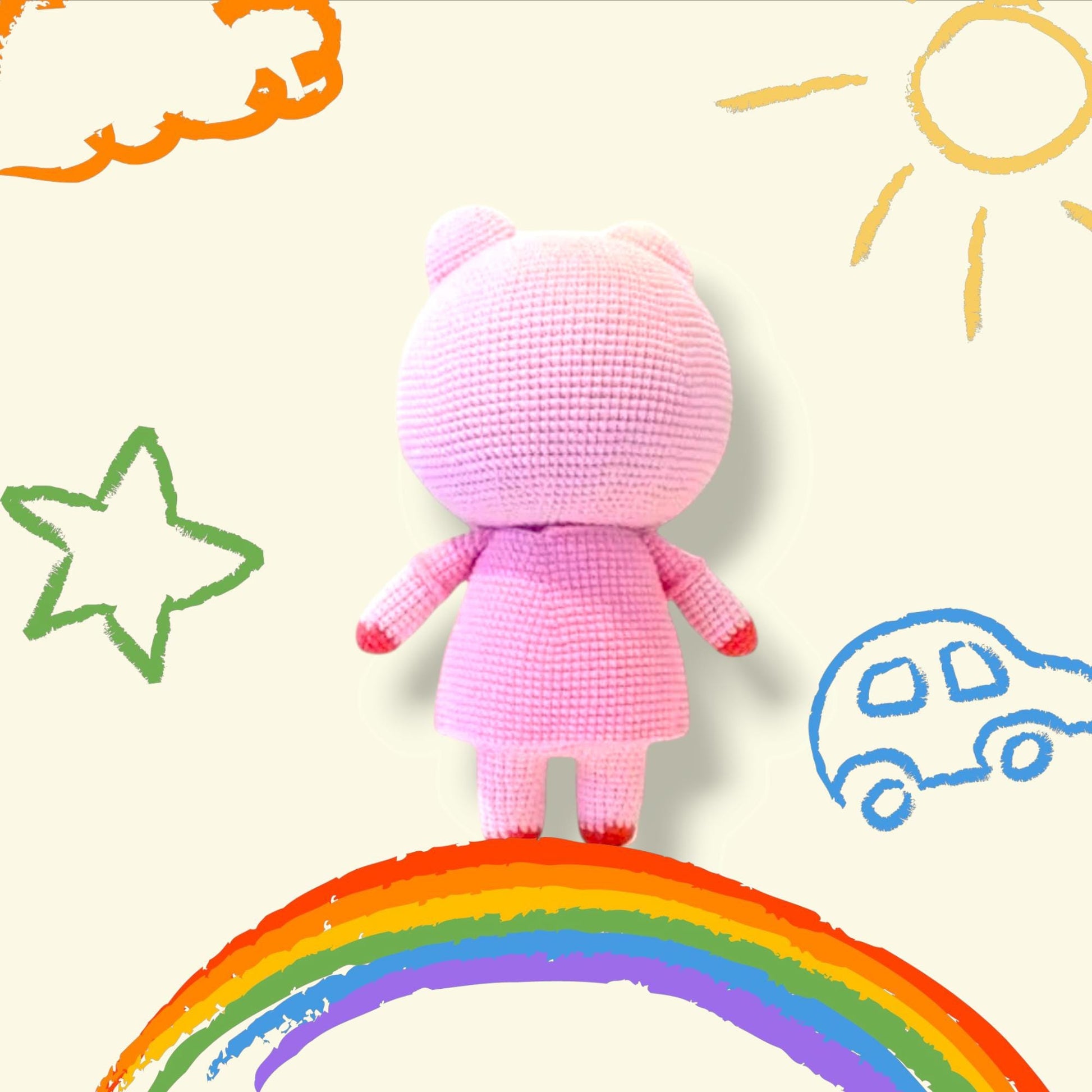 Peppa Pig Plush Toy: Handmade Crochet - Soft and Eco Friendly