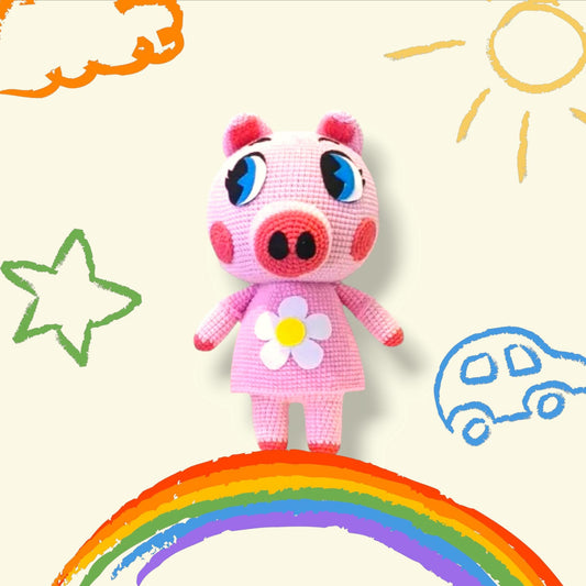 Peppa Pig Plush Toy: Handmade Crochet - Soft and Eco Friendly