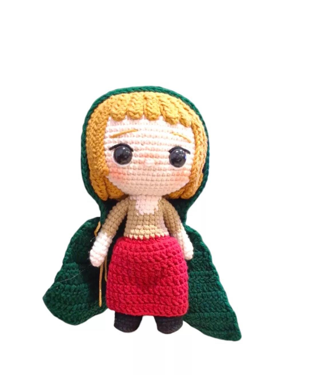 Crochet Folk Style Doll Gift Home Decor Handmade Amigurumi Soft Plush Doll