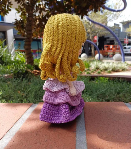 Crochet Pop Star Style Doll Gift Home Decor Handmade Amigurumi Soft Plush Doll