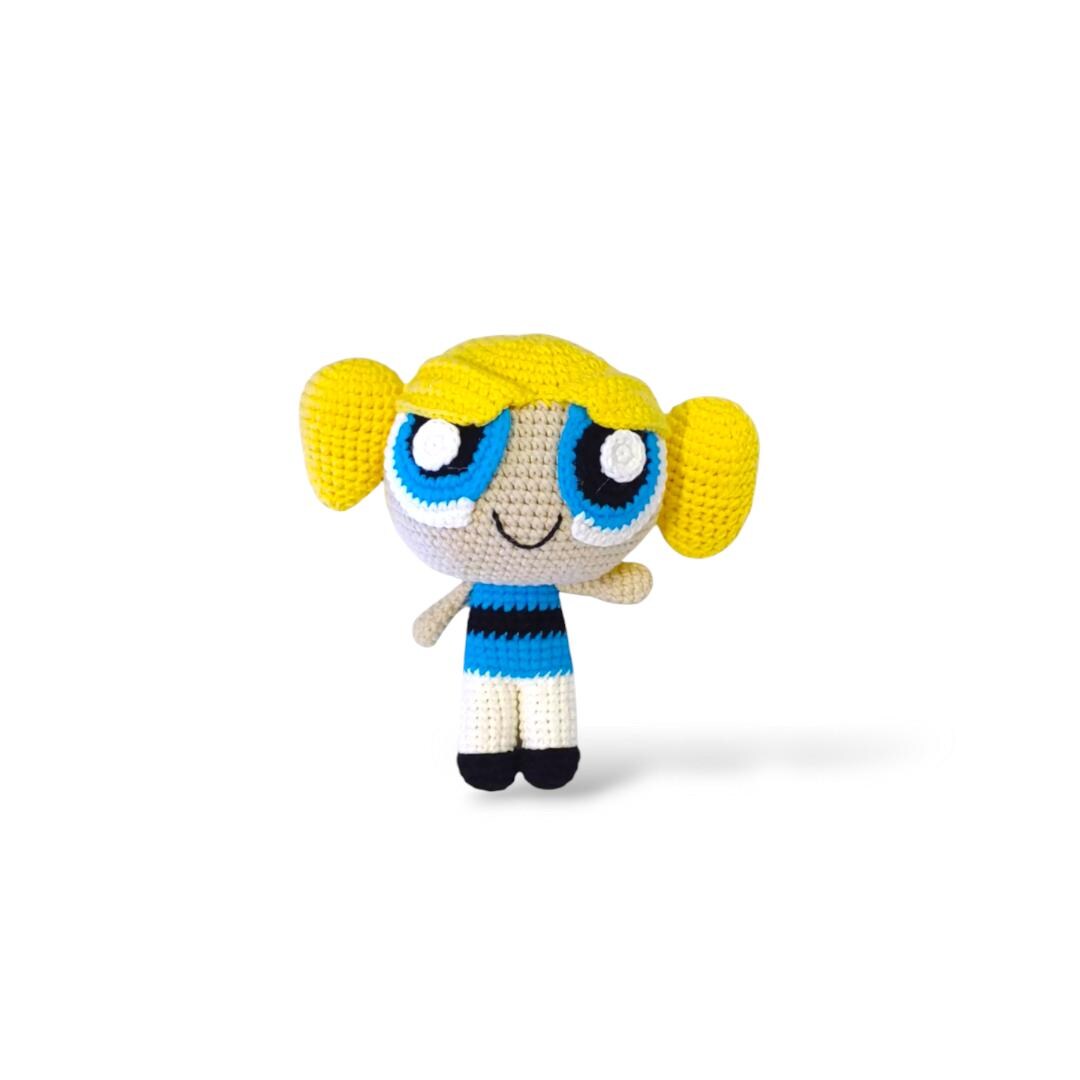 Inspired Power Puff Crochet Dolls- Birthday Gift Fan Collectibles Toys - Colorful Superhero Plush