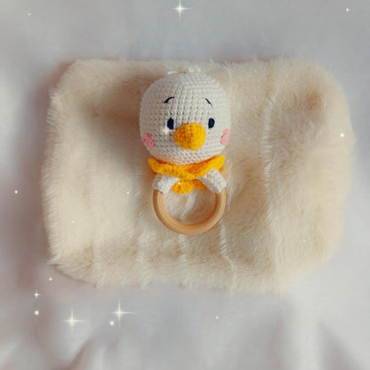 Crochet Animal Rattle: Handmade Newborn Baby Toy