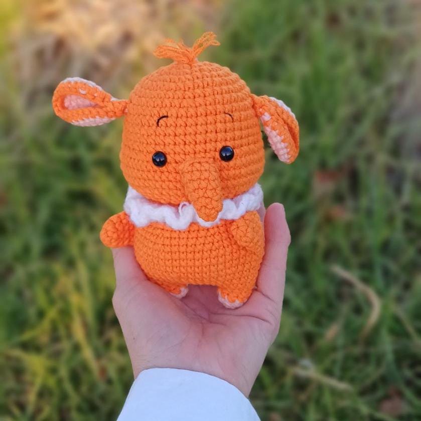 Crochet Cow Elephant Keychain Gift Animal Bag Charm Handmade Amigurumi Plush Keyring