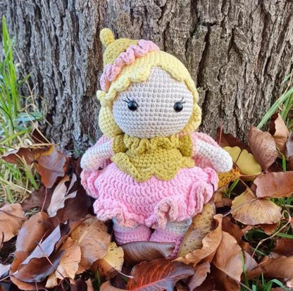 Crochet Woodland Plush Doll: Handmade Nursery Decor, Soft Amigurumi