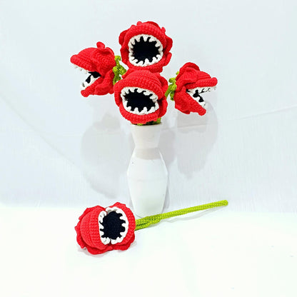 Kawaii Crochet Peashooter Plant: Gamer Desk Decor