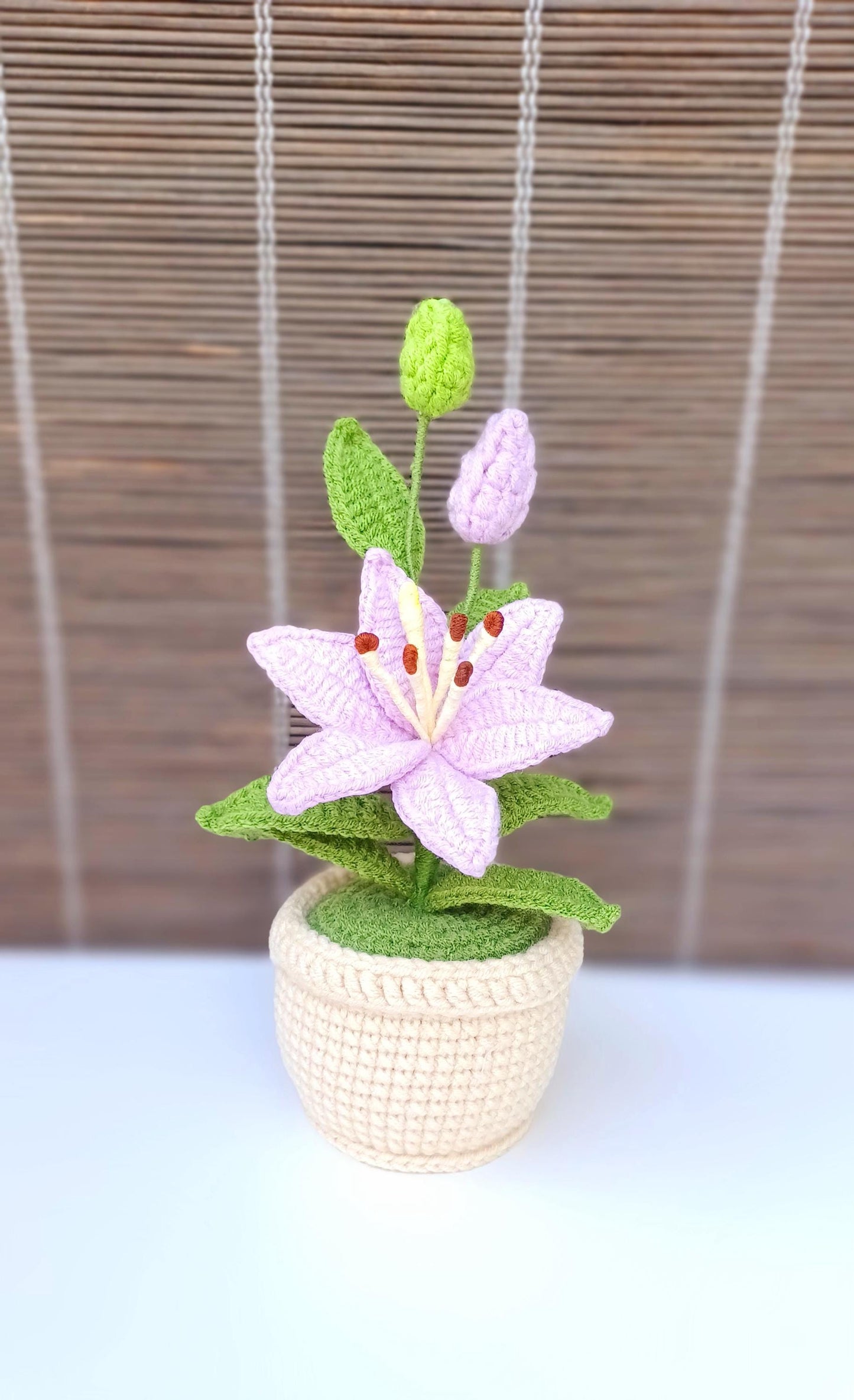 Handmade Crochet Lily Flower Arrangement Made-to-Order Forever Bloom