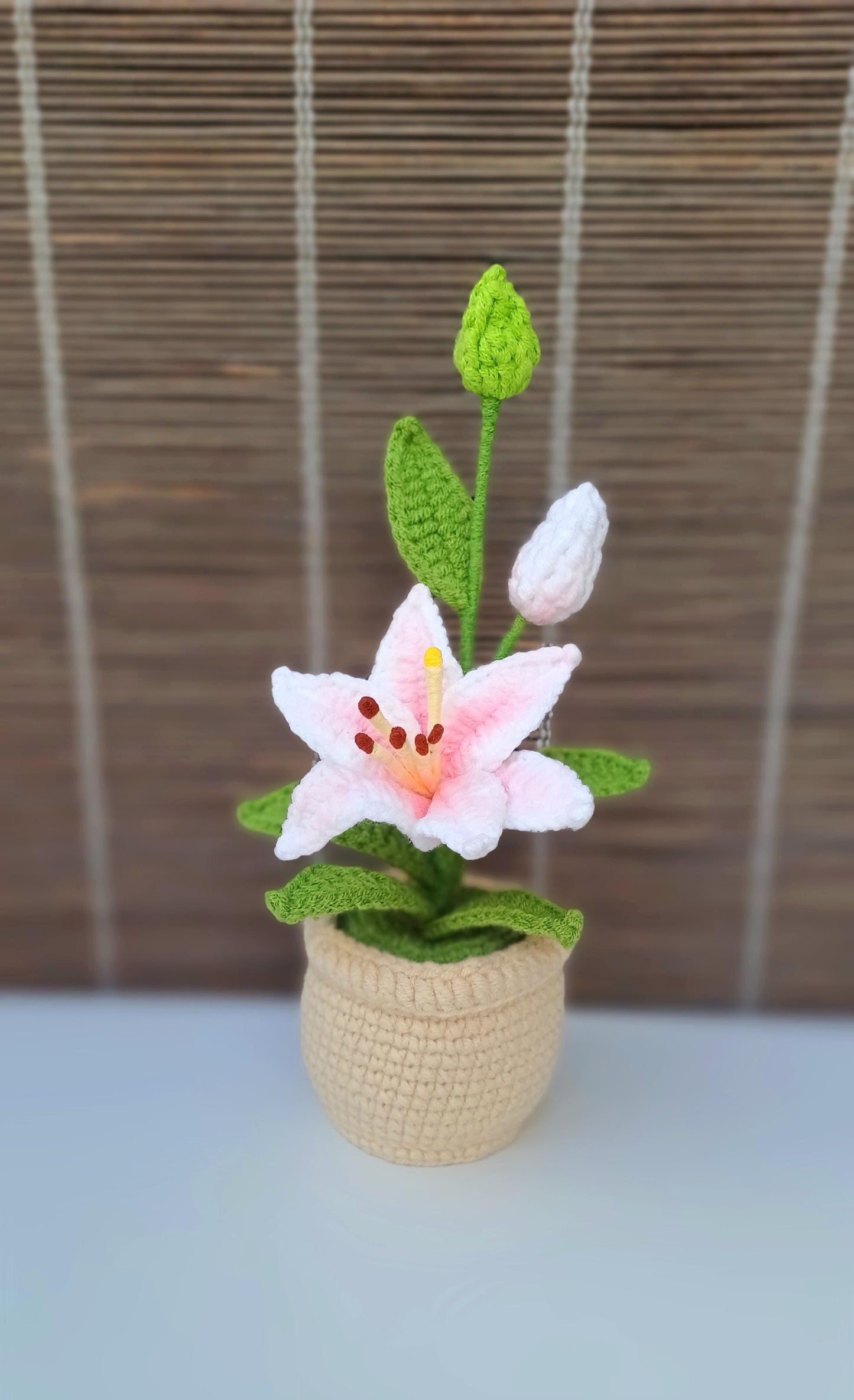 Handmade Crochet Lily Flower Arrangement Made-to-Order Forever Bloom