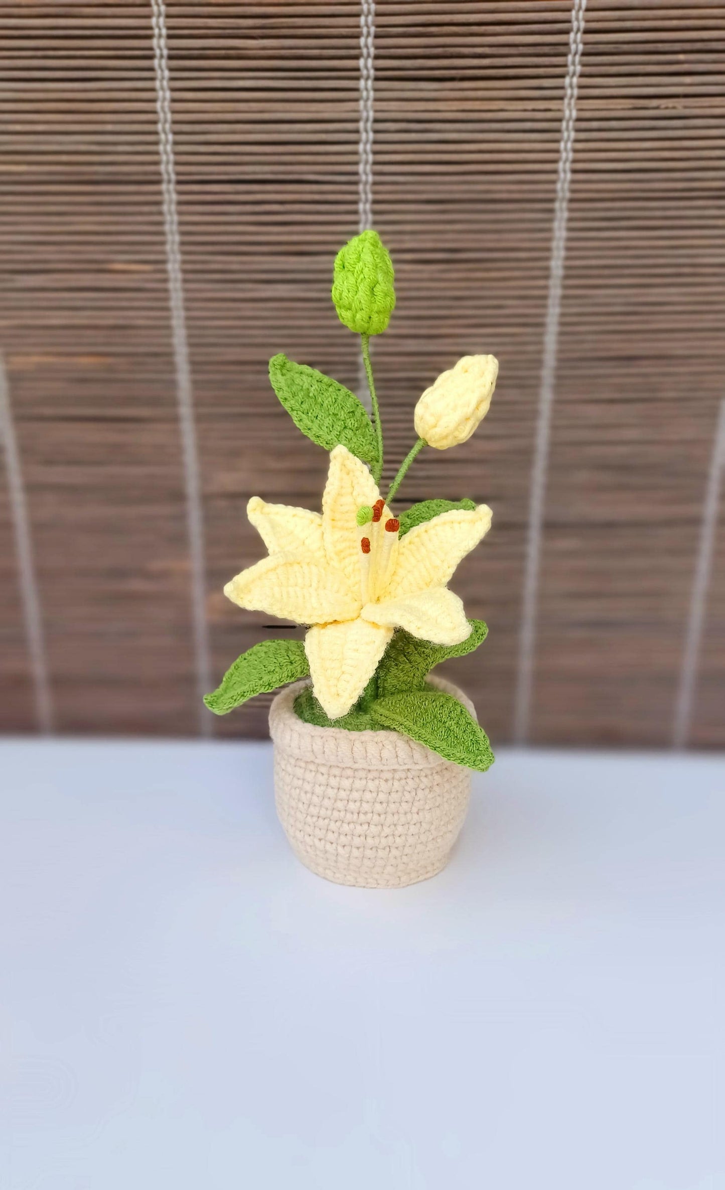 Handmade Crochet Lily Flower Arrangement Made-to-Order Forever Bloom
