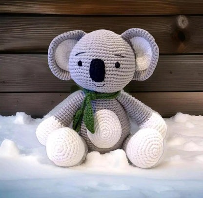 Crochet Koala Plush Toy: Handmade Australian Animal Decor, 22cm