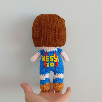 Handmade Crochet Ronaldo Doll – Messi Amigurumi Football Plush