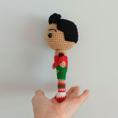Handmade Crochet Ronaldo Doll – Messi Amigurumi Football Plush