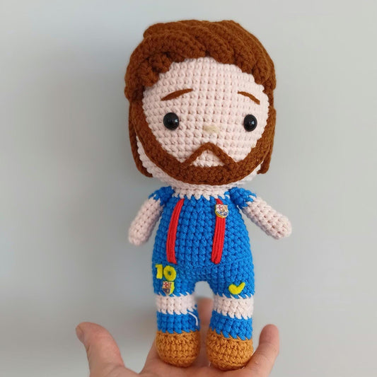 Handmade Crochet Ronaldo Doll – Messi Amigurumi Football Plush