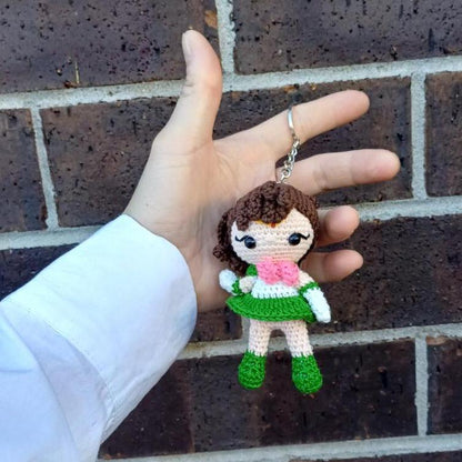 Handmade Sailor Moon Tuxedo Mask Crochet Keychain: Anime Plush Charm