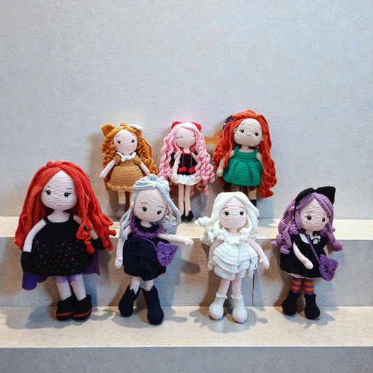 Handmade Crochet Doll Amigurumi Plush Toy Gift Soft Yarn Crochet Doll Nursery Decor Collectible Handmade Toy