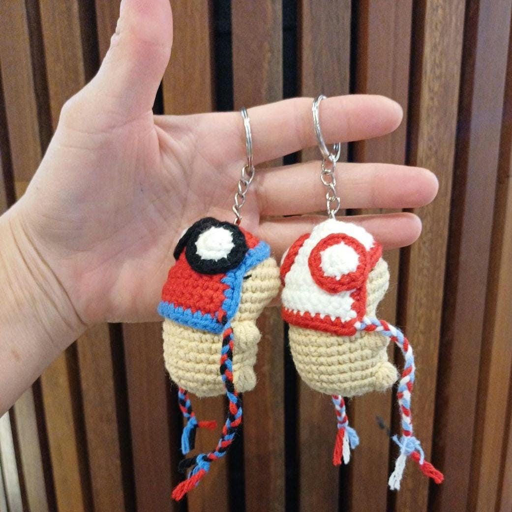 Handmade Capybara Crochet Keychain – Mini Amigurumi Capybara Charm – Cute Animal Bag Charm – Handmade Gift Idea