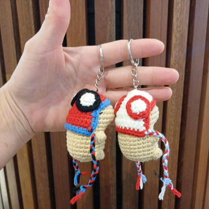 Handmade Capybara Crochet Keychain – Mini Amigurumi Capybara Charm – Cute Animal Bag Charm – Handmade Gift Idea